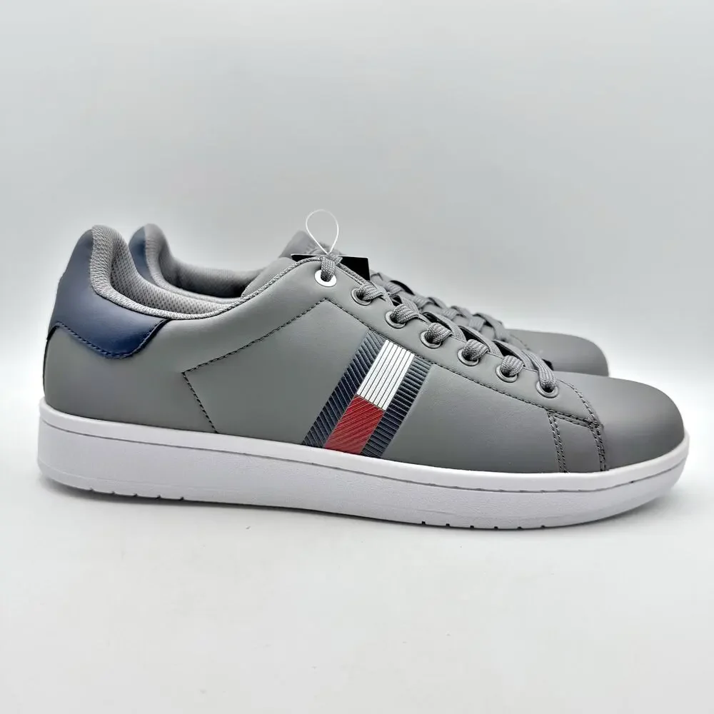 Tommy Hilfiger Mens Lampkin Flag Low Top Sneakers US 12 Grey  Cup-Sole NIB